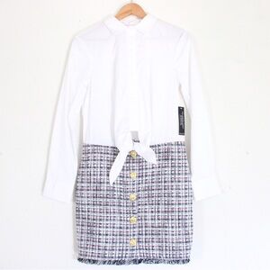 Venus Tweed Button Down Dress